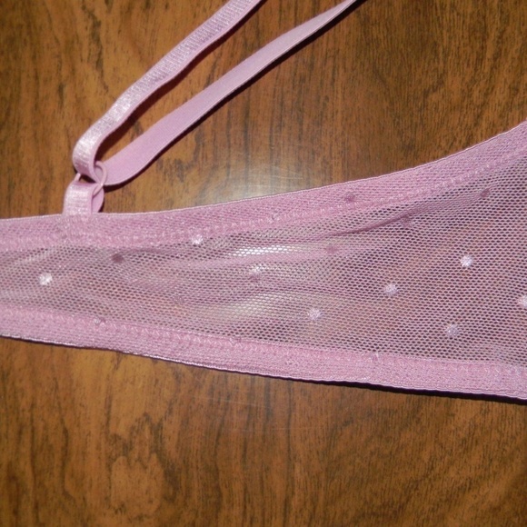 Donna L'Oren 34B Bubble Gum Pink Polka Dot Bra NWT - Picture 2 of 2